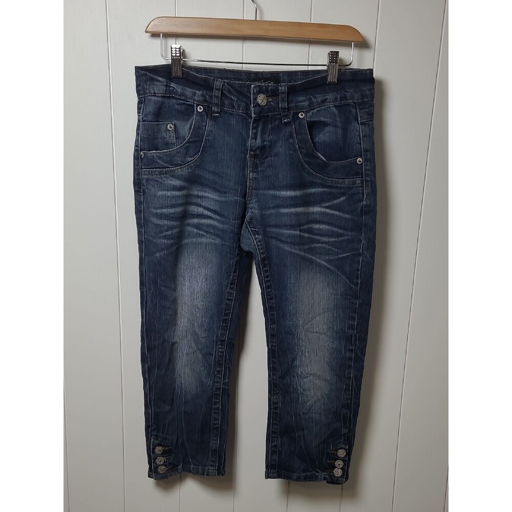 Jane Doe Women Denim Capris Jeans Juniors Size 7 Blue Summer